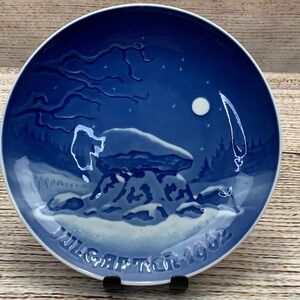 Bing & Grondahl  1962 Oldtidsminde Collector 7"‎ Plate Christmas Winter Denmark